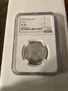 2022 Ghana Alien Coin 1/2 Oz PL69 NGC PL 69 - Picture 1 of 7