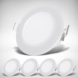 Set of 5 Bathroom LED Ceiling Lights Recessed Spotlights Downlights IP65 Slim - Picture 1 of 12