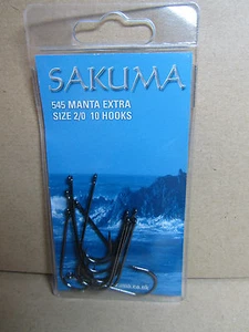 1 x PACK OF 10 SAKUMA 545 MANTA EXTRA HOOKS ( 4 SIZES ) - Picture 1 of 1