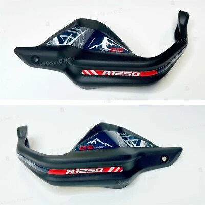 BLACK DOVES GRAPHICS n.2 Adesivi 3D Resinati Paramani compatibili con BMW R 1250 GS Trophy