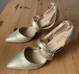 Lotus Ladies Gold Strappy Shoes Size 7 - Picture 1 of 3