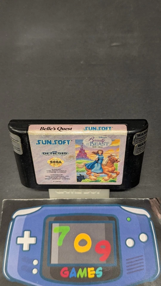 Disney's Beauty and the Beast: Belle's Quest (Sega Genesis, 1993) solo carro Foto 1 de 1
