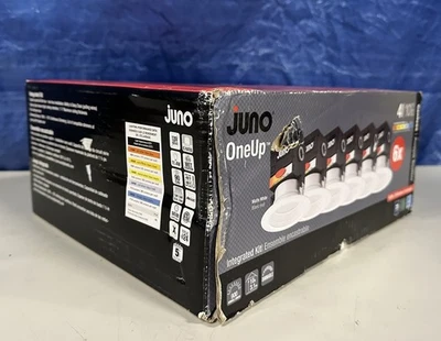 Juno 4" 900 流明 可切换 LED 无罐嵌入式筒灯 哑光 白色 (6 件装) — 第 1/4 张图片