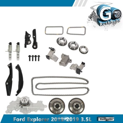 VVT Timing Chain Kit Water Pump For Ford Flex Explorer Taurus 3.5L 2010-18 2019 - Image 1 of 4