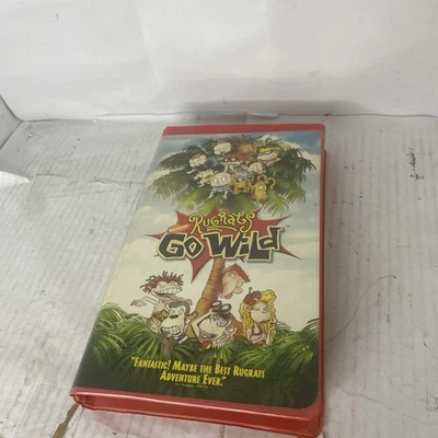 Vintage VHS Rugrats Go Wild 2003 Video Tape Thornberry Red Clamshell Insert - Image 1 of 4