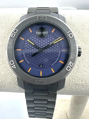 Reloj Movado Negrita Titanio Cuartos Suizos 46mm Funcionando Batería Nueva Garantía Foto 1 de 4