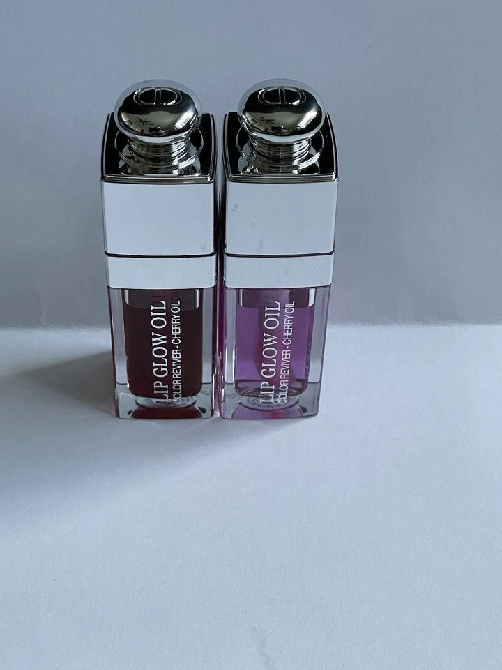 Lot Bundle of 2 Dior LIP GLOW OIL Cherry Oil #063 PINK LILAC & #062 BRONZED GLOW - Image 1 of 1
