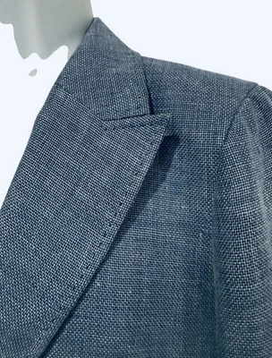 Blazer Lafayette 148 para mujer azul XXL lino lana Solbiati silencioso lujo precio de venta sugerido por el fabricante 1298 USD Foto 1 de 4