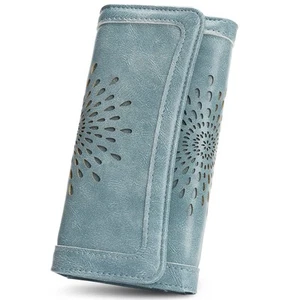 Womens Wallets RFID Blocking PU Leather Clutch Long Wallet for Women Card Hol... - Picture 1 of 7