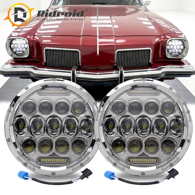 For Oldsmobile Cutlass Supreme 1973-1975 7"Inch Round Headlights Hi/Low Beam DRL - Image 1 of 4