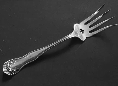 Horquilla de carne astillada Gorham Sterling patrón Lancaster introducido en 1897 Foto 1 de 4