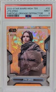 2023 Topps Star Wars High Tek Jyn Erso Particle Orange 1/25 PSA 9 - Picture 1 of 2