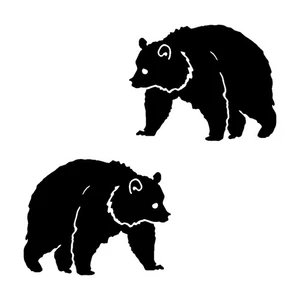 Static Window Clings - Window Cling Black Bear 2 Pack - Picture 1 of 1