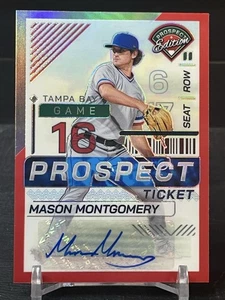 2024 PANINI PROSPECT EDITION MASON MONTGOMERY TICKET SIGNATURES RED 69/199 AUTO - Picture 1 of 10