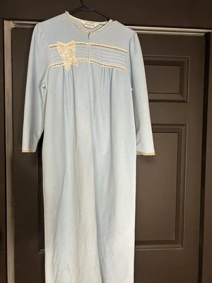 Vestido de noche vintage Vanity Fair bebé color azul ribete de encaje - M Foto 1 de 4