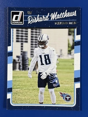 2016 Donruss Football Rishard Matthews Tennessee Titans #282 - Image 1 of 2