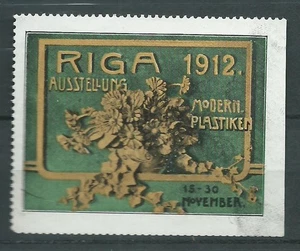 PRO LETTLAND - LETTLAND - LATVIJA RIGA 1912 - Poster Stempel Aschenputtel Vignetten - Bild 1 von 2
