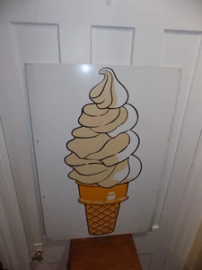 Vintage Ice Cream Cone Metal Sign - Picture 1 of 6