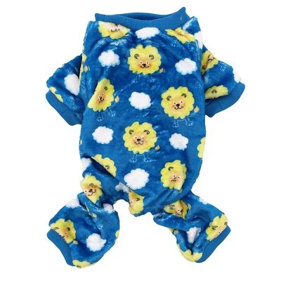 Warm Soft Fleece Dog Pajamas Jumpsuit Cute Pet Clothes Small Medium Pet XXS - L - Image 1 of 4