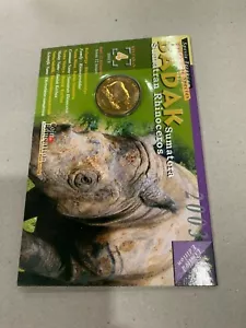 Malaysia education coin 2003 animal #4 Badak Sumatran Rhinoceros - Picture 1 of 2
