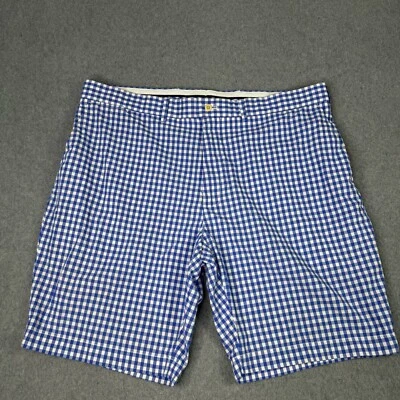 Bermuda polo golfe vintage Ralph Lauren azul xadrez Gingham tamanho 40 Preppy - Imagem 1 de 4