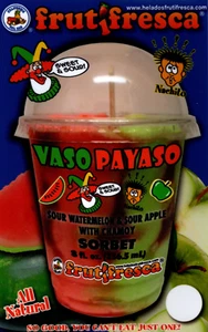 Frutifresca Vaso Payaso, Payaso Cup Ice Cream Truck Sticker 5"x8" - Picture 1 of 1