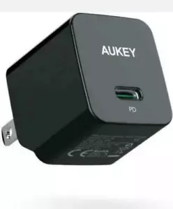 AUKEY Minima 20W Charger Black PA-Y20S Black NEW Factory sealed Safe Fast USB! - Picture 1 of 10