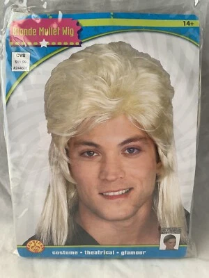 Peluca Salmonete Hombres Años 80 Disfraces Elegante Fiesta Accesorio Cosplay Peluca (Rubia) B8-4 Foto 1 de 4