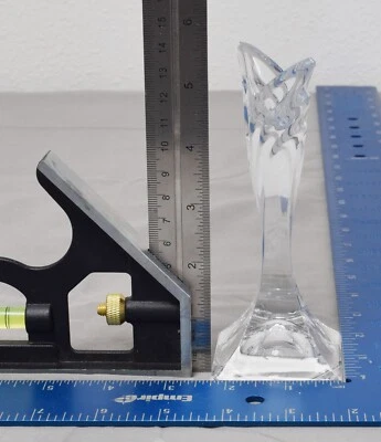 Candelabro cónico de pétalos de rosa cristal plomo Mikasa 5,5" Foto 1 de 4