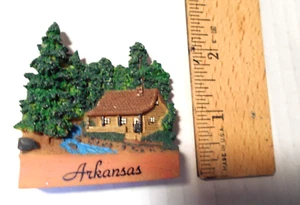 Arkansas Cabina in Legno Resina LIpco Calamita Turistica Vintage - Foto 1 di 3