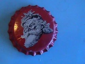 TAPA BOTELLA FORRADA DE PLÁSTICO SIN USAR SANTA CLAUS EVANSVILLE BREWING CO - Imagen 1 de 3