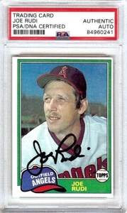 Joe Rudi 1981 Topps Hand Signed Autograph Angels #701 PSA 0241 - Picture 1 of 2