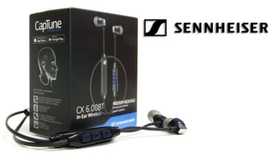 SENNHEISER Qualcomm aptX Low-Latency In-Ear Wireless Headphones (CX 6.00BT) New - Image 1 of 4