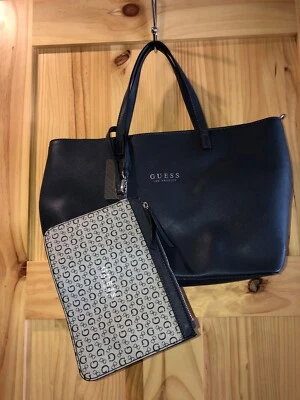 Новый с Ярлыками Guess темно-синий сумка с короткими ручками W/соответствующий мешок - Изображение 1 из 4