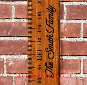 Custom Growth Height Chart Ruler Add On Sticker Decal Family Name Ruler not incl - Picture 1 of 3