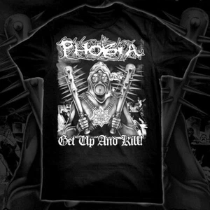 PHOBIA - Get Up And Kill! -- Official T-shirt / Insect Warfare Nasum - Picture 1 of 2