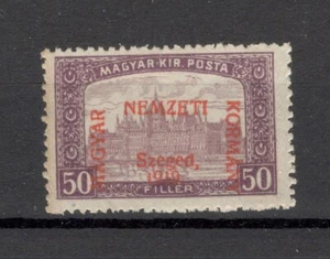 HÚNGARA - OCUPACIÓN SERBIA SZEGED - SELLO MH - Mi.No. 13 - FIRMADO - 1919. - Imagen 1 de 2