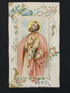 holy card chromolithography santino image pieuse "SAN PEDRO" - Picture 1 of 2