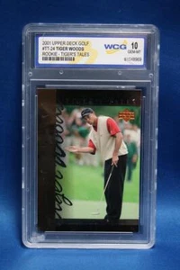 2001 Upper Deck Golf #TT-24 Tiger Woods Tigers Tales WCG Grade 10 GEM-MT 30029 - Bild 1 von 2