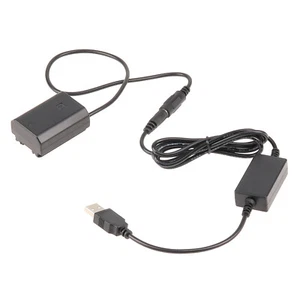 NP-FZ100 Dummy Battery+5V 2A USB Cable for Sony A9II A7 A7R III IV A6600 A1 A7C - Picture 1 of 8