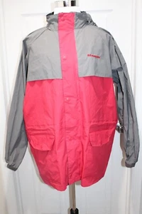 Stearns Dry Wear Red Gray Mens XL Hidden Hood Hooded Snap Up Fishing Jacket - Picture 1 of 9