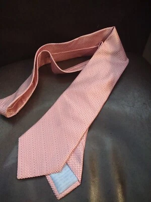 Corbata Nicole Miller Rosa Rayas Seda Hombre Corbata 3.75" Clásica Corbata Cuello Foto 1 de 4