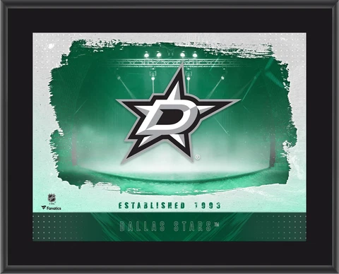 Dallas Stars 10.5" x 13" Sublimated Horizontal Team Logo Plaque Cover