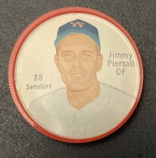 1962 SALADA JUNKET COINS MLB #88 Jimmy Piersall Washington Senators NM