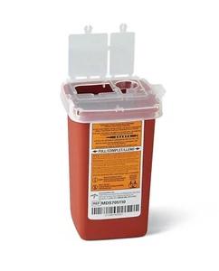 Medline Sharps Biohazard Needle Container 1Qt 1Ct - Picture 1 of 1