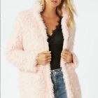 Just Fab  Baby Pink Faux Sherpa Fur Coat  Soft and Fluffy Size XS New with Tags