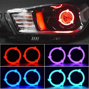 RGB LED Dynamic Halo Ring Sharingan Angel Eyes APP Control Modify Headlight DRL - Picture 1 of 11