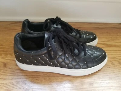 BARNEYS NEW YORK Women's Studded Leather Sneakers Size 38 US - Image 1 of 4
