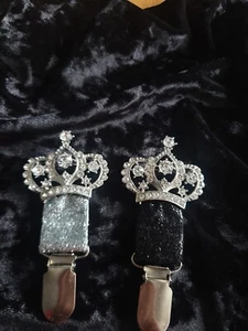 Dog Show Ring Number Holder Ring Clip CRUFTS Black Drop CROWN SALE - Picture 1 of 1