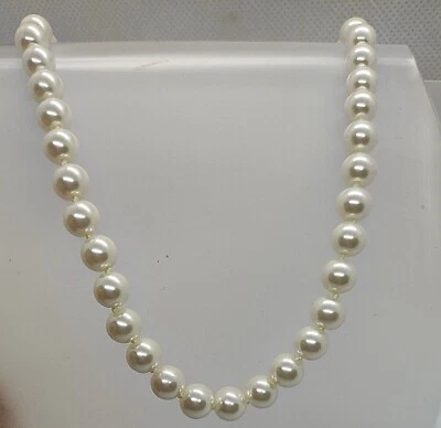 Collana Perle Di Kultra Da 8mm  45 cm  con chiusura n Argento 925° DONNA UOMO - Immagine 1 di 4